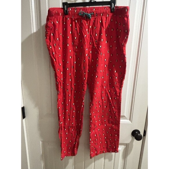 Old Navy Pajama Bottoms Red/ Penguins Sz XL - Picture 1 of 3